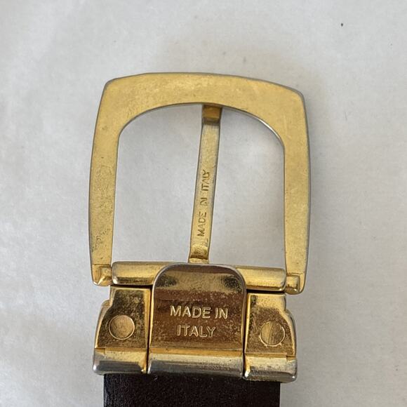 Vintage Yves Saint Laurent Black Leather Belt Men's size 30 - Picture 2 of 10